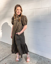 Load image into Gallery viewer, Time Will Tell Navy Floral Midi Dress