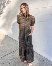 Load image into Gallery viewer, Time Will Tell Navy Floral Midi Dress