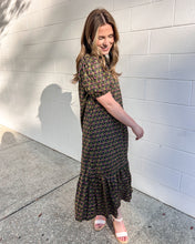 Load image into Gallery viewer, Time Will Tell Navy Floral Midi Dress