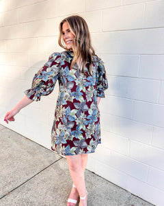 Knew Nothing Burgundy Dress