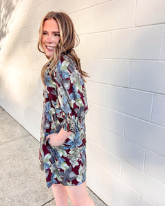 Knew Nothing Burgundy Dress
