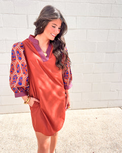 New Heights Rust Dress