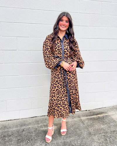 Help Me Out Animal Print Dress