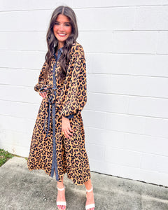 Help Me Out Animal Print Dress