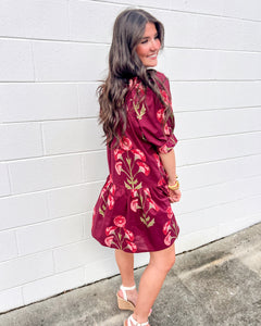 Add To The Wishlist Burgundy Dress