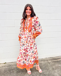 Lay Low Ivory Floral Dress