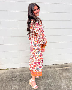 Lay Low Ivory Floral Dress