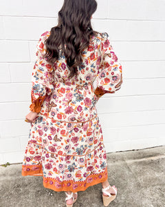 Lay Low Ivory Floral Dress