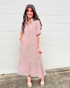 Waiting For Everything Rust Dress