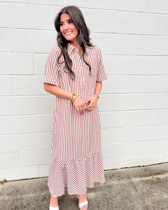 Waiting For Everything Rust Dress