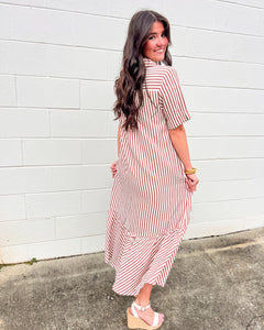 Waiting For Everything Rust Dress