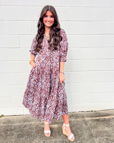 Sassy Moments Brown Dress