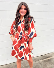 Load image into Gallery viewer, Down To The Last Ecru &amp; Rust Dress