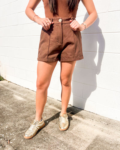 Send Love Brown Shorts