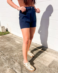 Recap From Here Navy Shorts
