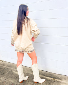 Sail Away Taupe Embroidered Set
