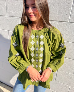 Give Yourself Credit Olive Top