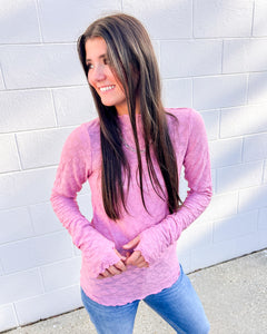 Came Here To Leave Mauve Top