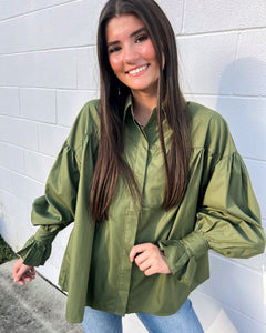 Head My Way Olive Top