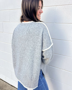 Know You Look Good Grey Sweater