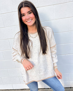 Know You Look Good Cream Sweater