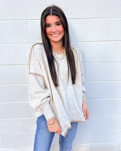 Know You Look Good Cream Sweater