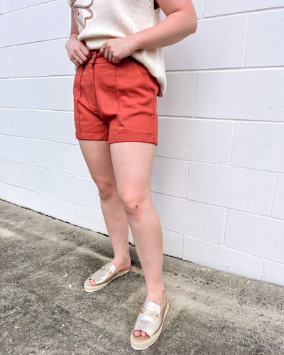 Send Love Rust Shorts
