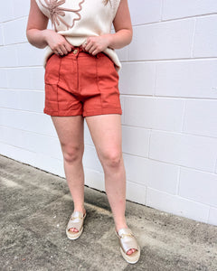 Send Love Rust Shorts