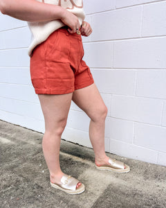 Send Love Rust Shorts