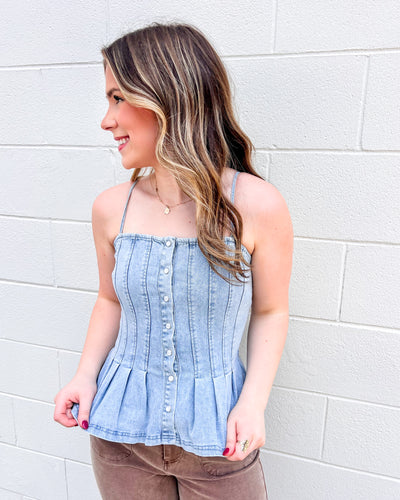 Only Option Light Denim Top