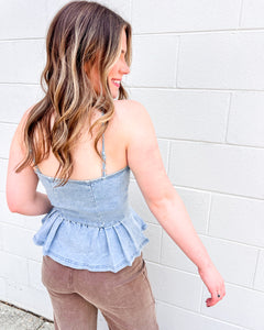 Only Option Light Denim Top