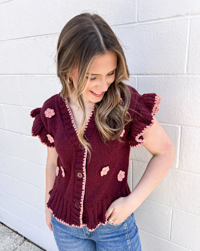 Remember The Night Burgundy Top