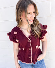 Load image into Gallery viewer, Remember The Night Burgundy Top