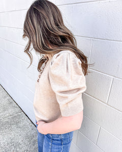 Acting Like Normal Taupe Top
