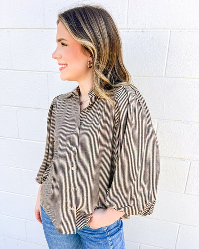 Tell A Lie Light Taupe Top