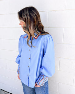 Somewhere In Between Blue Top