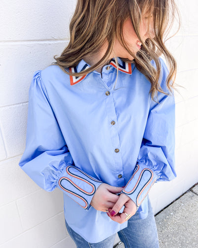 Somewhere In Between Blue Top