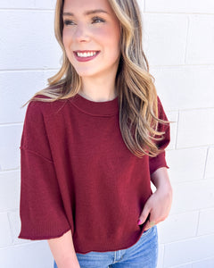 Fix Your Ways Burgundy Top