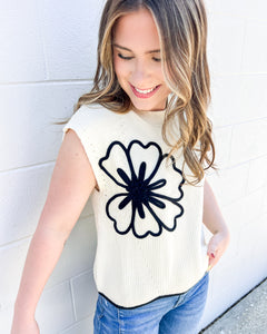 Remember Me Well Black Flower Top