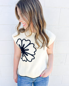 Remember Me Well Black Flower Top