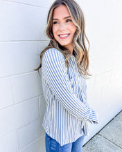 Load image into Gallery viewer, Got The Best Blue Button Down Top