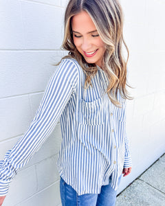Got The Best Blue Button Down Top