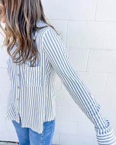 Got The Best Blue Button Down Top
