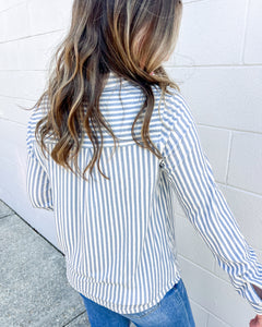 Got The Best Blue Button Down Top