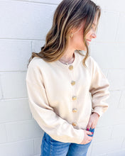 Load image into Gallery viewer, Keep Me Updated Ecru Cardigan