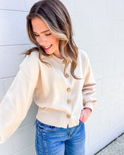 Load image into Gallery viewer, Keep Me Updated Ecru Cardigan