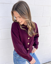 Load image into Gallery viewer, Keep Me Updated Burgundy Cardigan