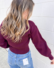 Load image into Gallery viewer, Keep Me Updated Burgundy Cardigan