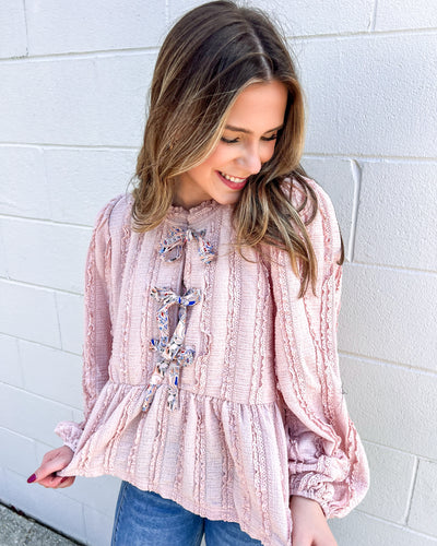 Said Goodbye Blush Top