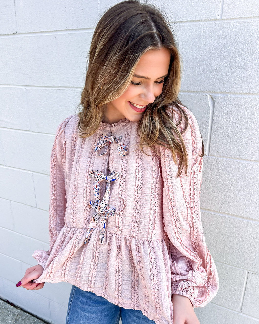 Said Goodbye Blush Top